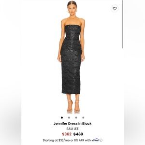 Sau Lee Jennifer Strapless Black Dress